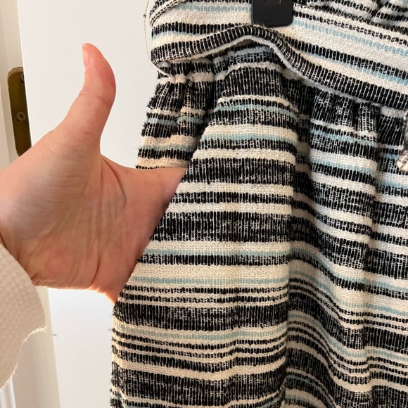 LOFT striped gathered skirt with belt, size 16/18 - Picture 3 of 3